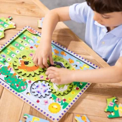Animal Chase I-Spy Wooden Gear Puzzle