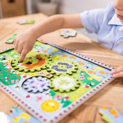 Animal Chase I-Spy Wooden Gear Puzzle