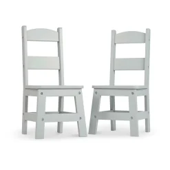Child’s Wooden Chair Pair – Gray