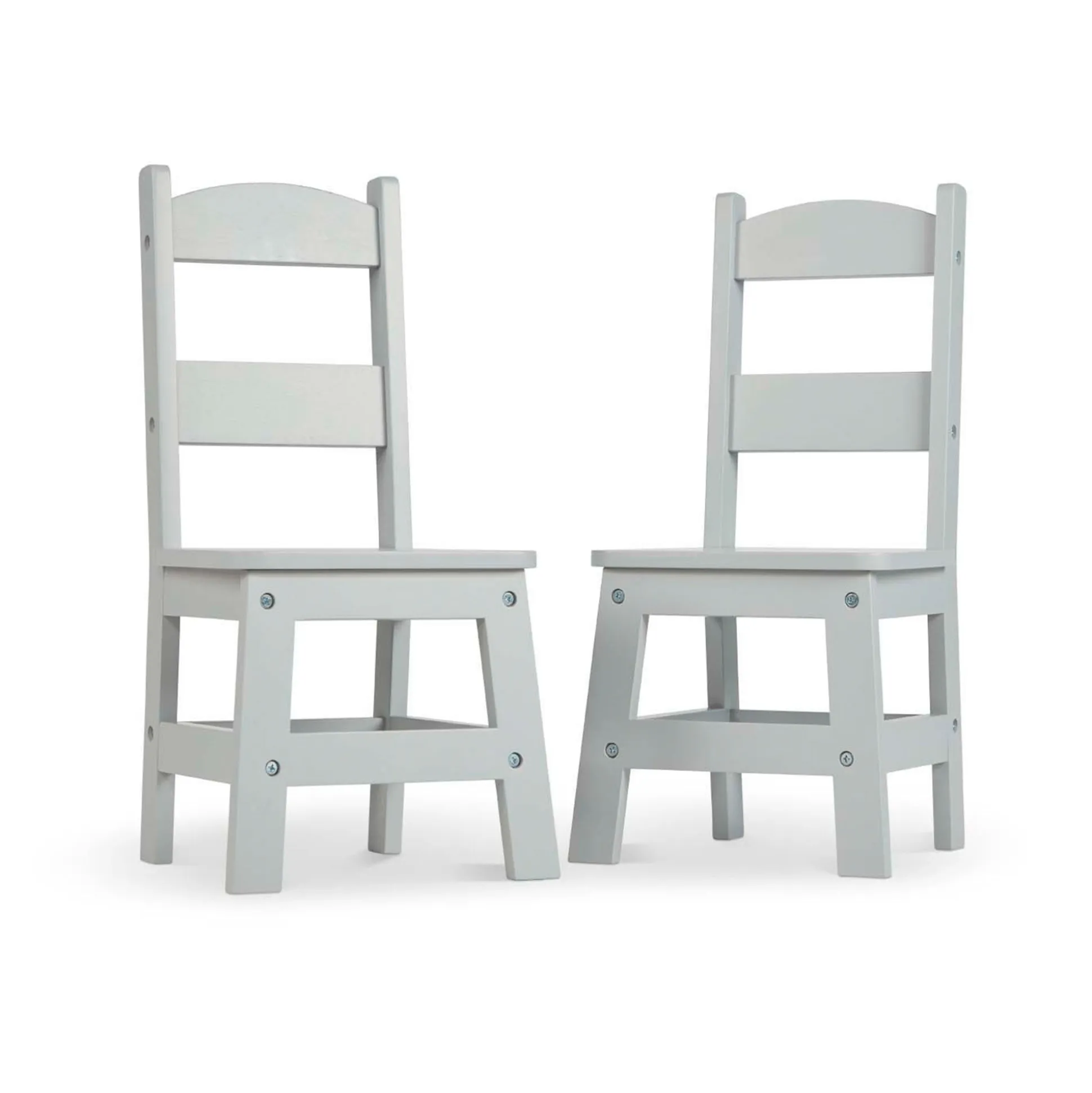 Child’s Wooden Chair Pair – Gray