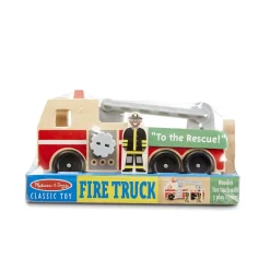 Classic Wooden Fire Truck Play Set