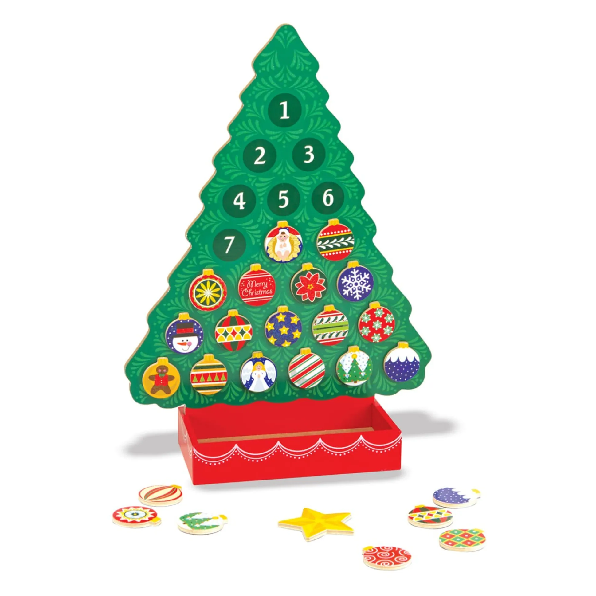 Countdown to Christmas Wooden Religious Advent Calendar