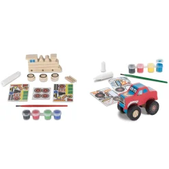 Created by Me!™ Vehicles Craft Kit 2-Pack: Monster Truck, Train