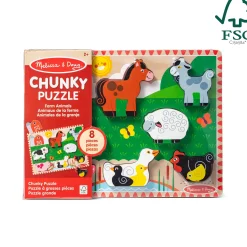 Farm Animals Chunky Puzzle - 8 Pieces