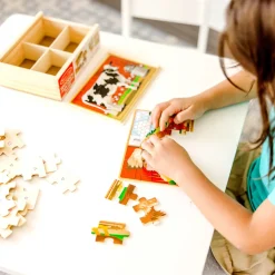 Farm Animals Jigsaw Puzzles in a Box