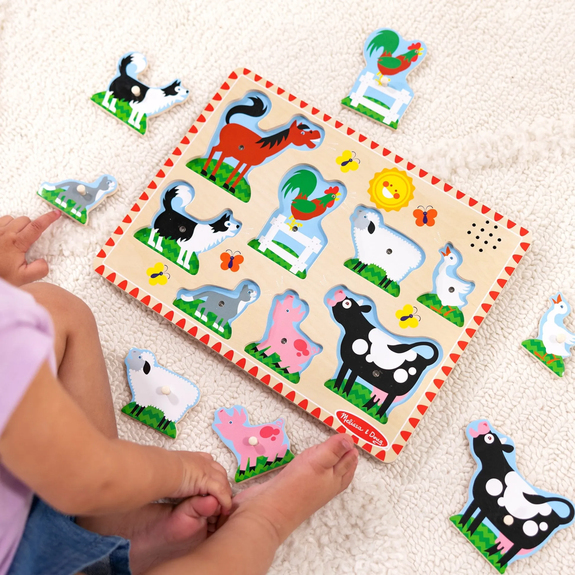 Farm Animals Sound Puzzle - 8 Pieces