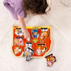 Farm Friends Jumbo Peg Puzzle - 8 Pieces