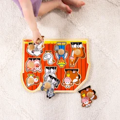 Farm Friends Jumbo Peg Puzzle - 8 Pieces