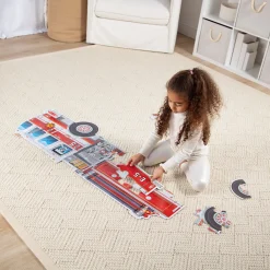 Giant Fire Truck Floor Puzzle - 24 Pieces