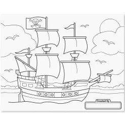 Jumbo 50-Page Kids' Coloring Pad - Space, Sharks, Sports, and More