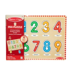 Lift & See Numbers Peg Puzzle - 10 Pieces