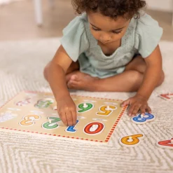 Lift & See Numbers Peg Puzzle - 10 Pieces