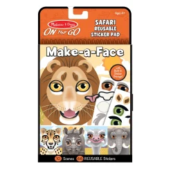 Make-a-Face – Safari Reusable Sticker Pad – On the Go Travel Activity