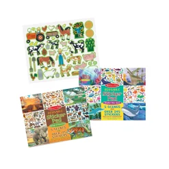 Reusable Sticker Pad 3-Pack: Jungle, Farm, Under the Sea