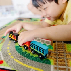 Round the Rails Train Rug
