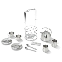 Stainless Steel Tea Set with Storage Stand