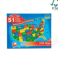 USA Map Floor Puzzle - 51 Pieces