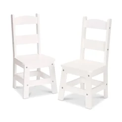 Wooden Chair Pair - White