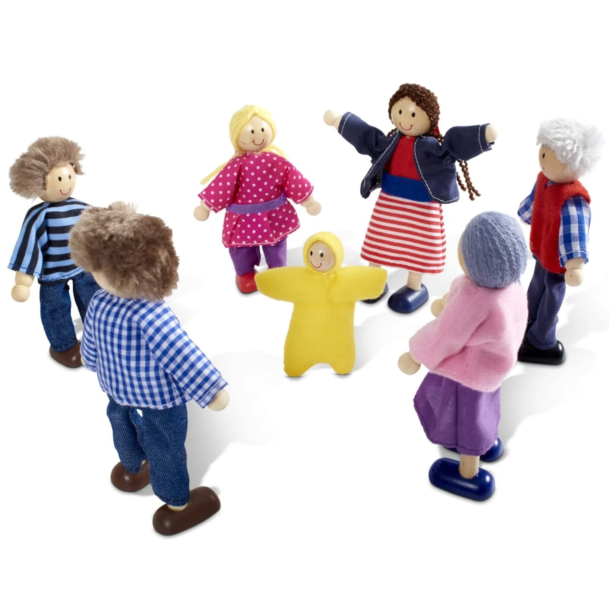 Wooden Doll Family