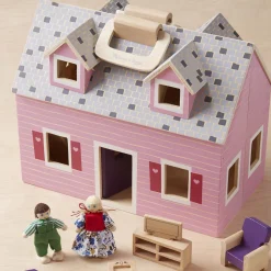 Wooden Fold & Go Dollhouse