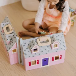 Wooden Fold & Go Dollhouse