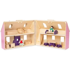 Wooden Fold & Go Dollhouse