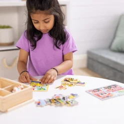 Wooden Jigsaw Puzzles in a Box - Vehicles