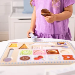 Wooden Magnetic Ice Cream Puzzle & Play Set - 16 Pieces
