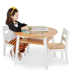 Wooden Round Table & Chairs Set
