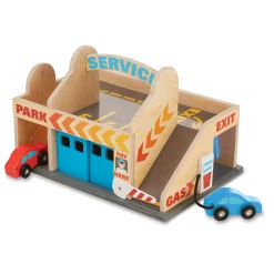 Wooden Service Station Parking Garage