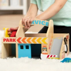Wooden Service Station Parking Garage