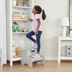 Wooden Step Stool – Gray