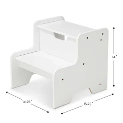 Wooden Step Stool - White