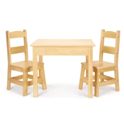 Wooden Table & Chairs - Natural