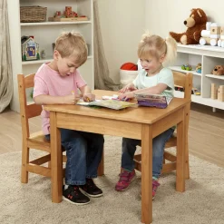 Wooden Table & Chairs - Natural