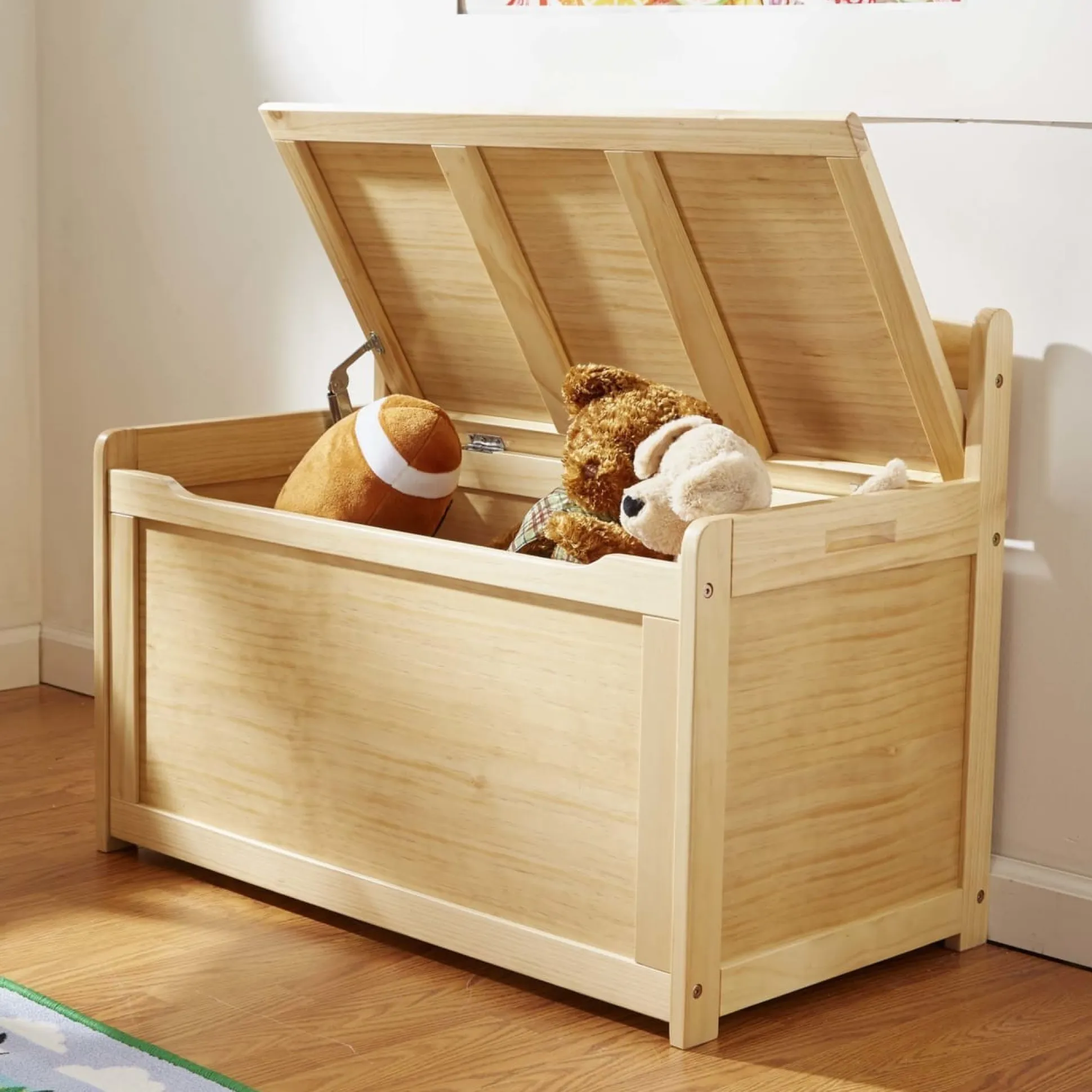 Wooden Toy Chest (Honey)