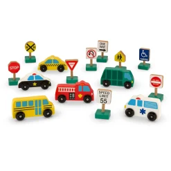 Wooden Vehicles and Traffic Signs